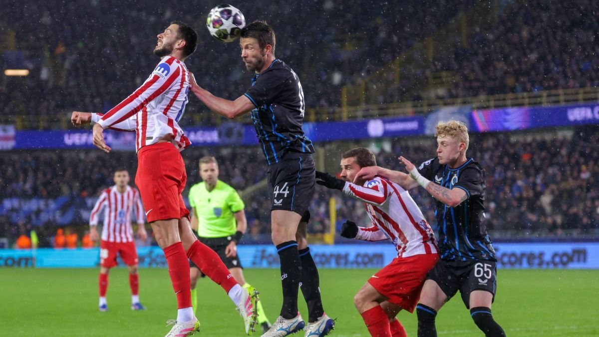 El Atlético se quedó a medias frente al Brujas.