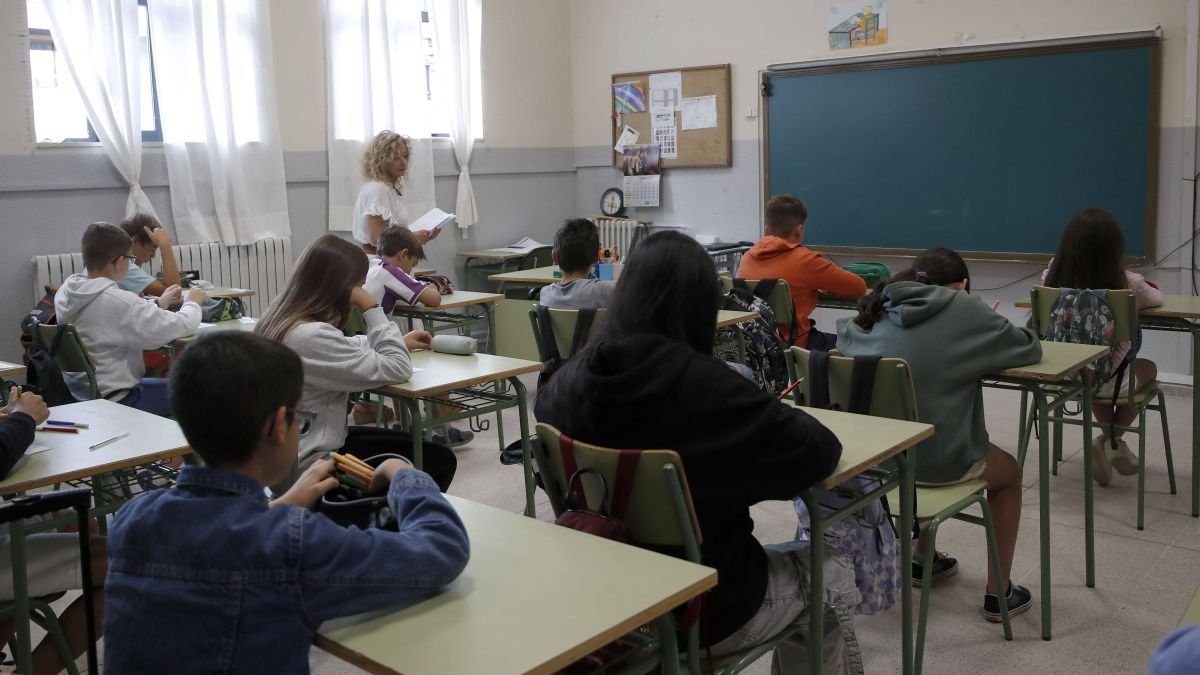 Alumnos de Primaria durante una clase.