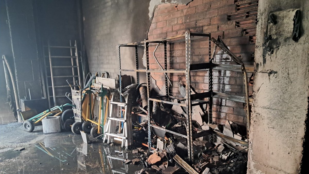 Daños provocados por el fuego.