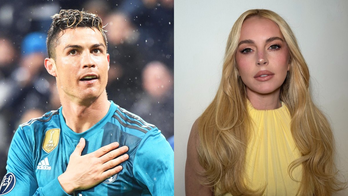 Cristiano Ronaldo y Lindsay Lohan en una imagen de archivo.