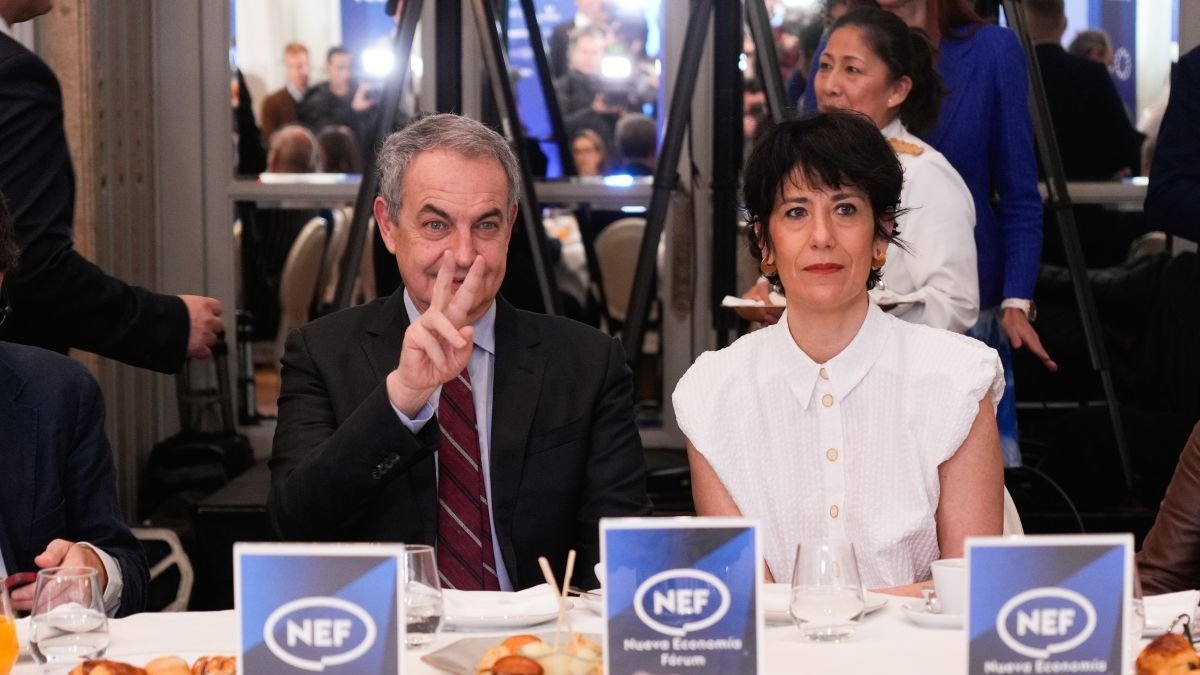 Elma Saiz y el expresidente del Gobierno, José Luis Rodríguez Zapatero.