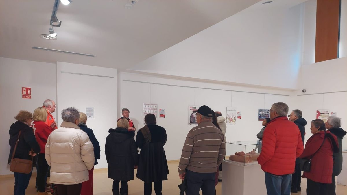 Un momento de la inaguración de la exposición.