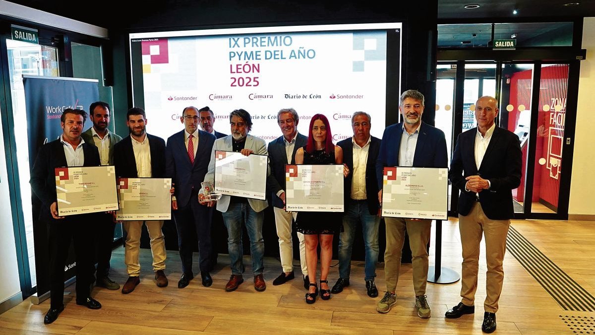 Las empresas leonesas ganadoras de la edición Premio Pyme del año en León en 2025..