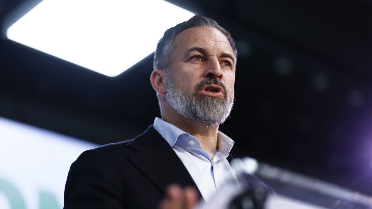 Santiago Abascal, tras el Comité de Acción de Política del partido.