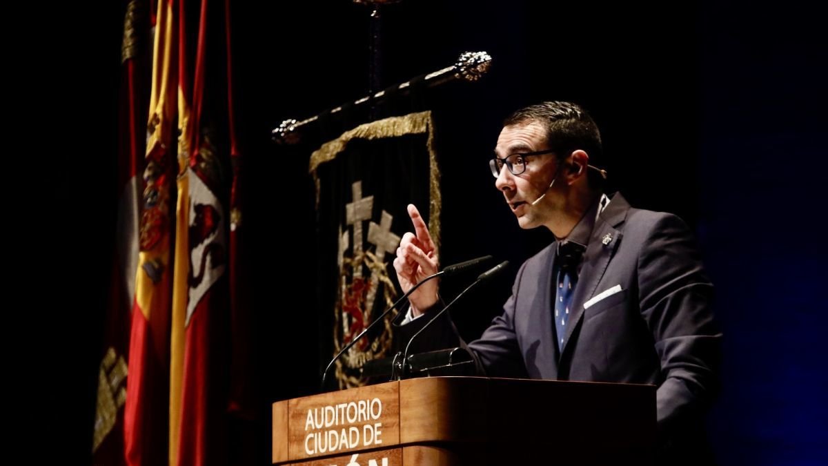 Carlos García Rioja, en un momento del pregón.