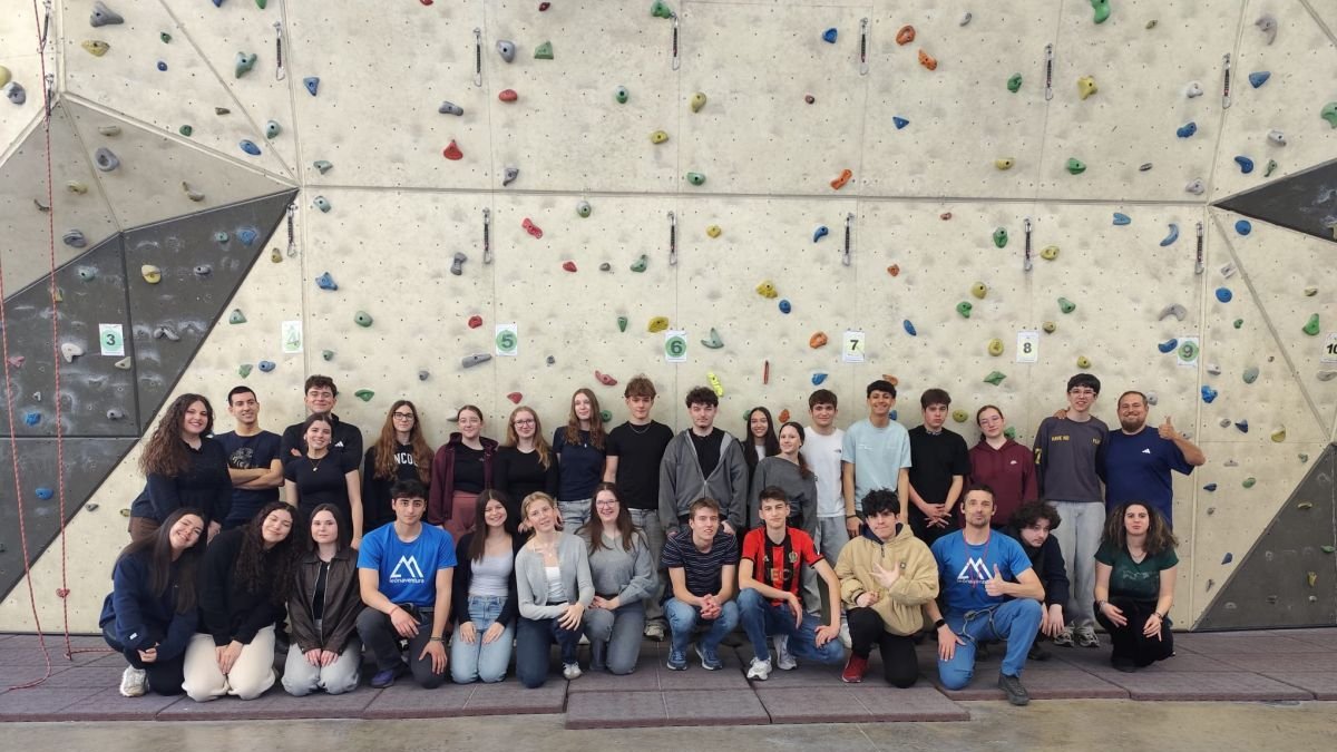 Imagen de grupo en el IES Virgen de la Encina de Ponferrada.l
