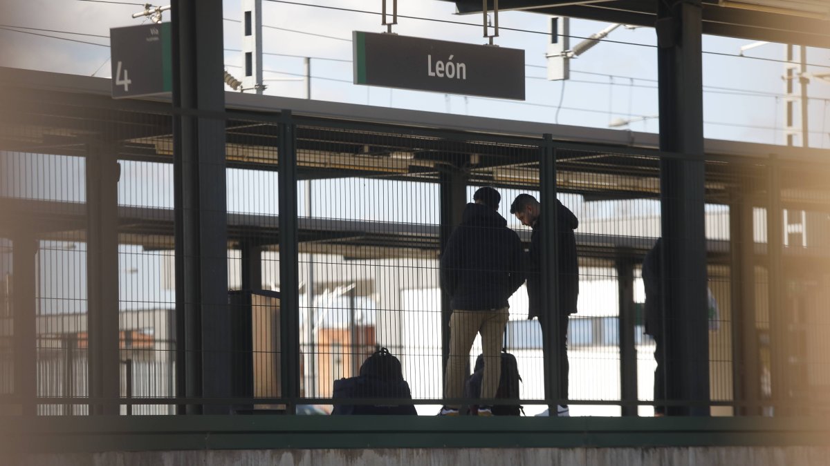 Zona de la estación provisional de León