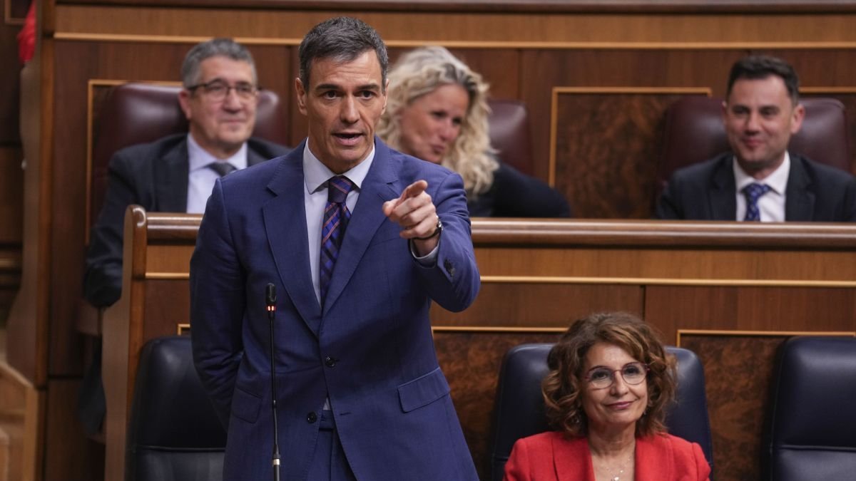 Pedro Sánchez ayer, en el Congreso.