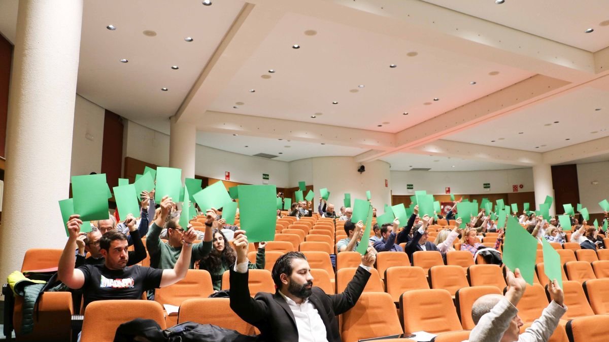 Momento de la votación de los estatutos.
