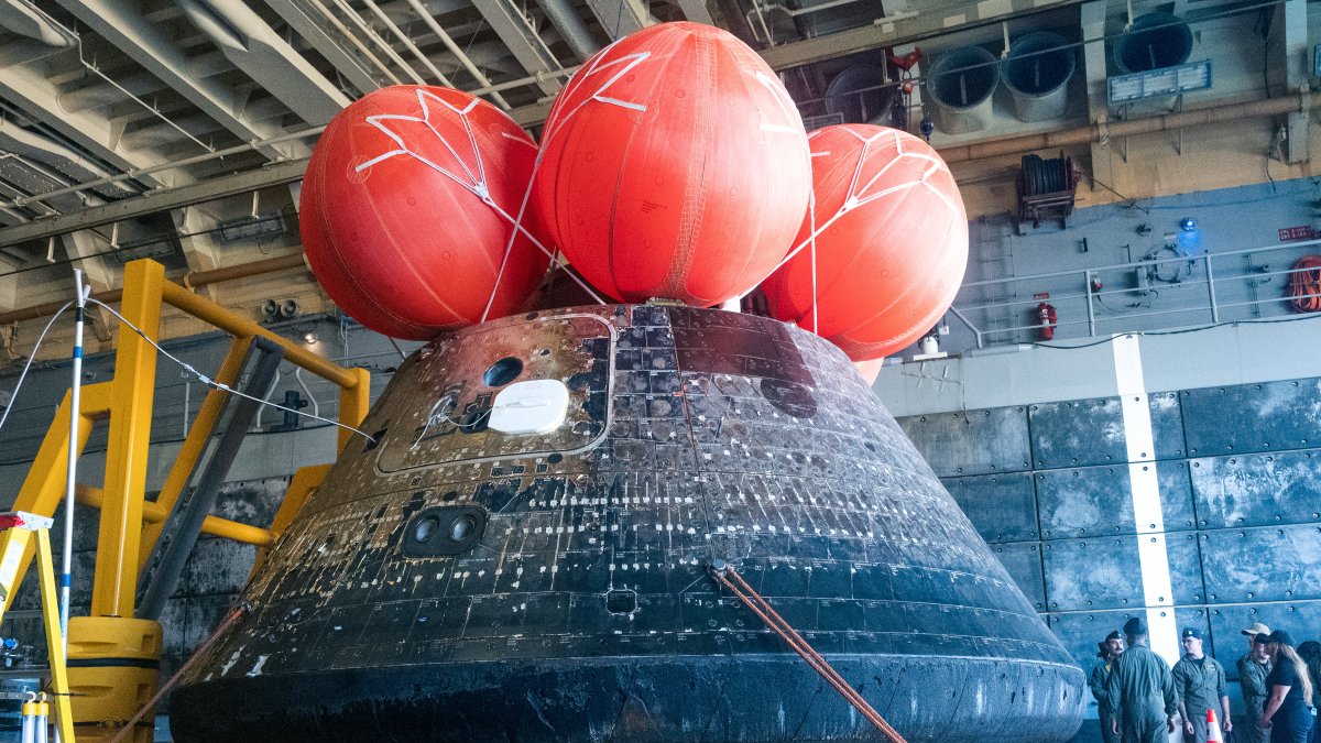 La cápsula espacial Orion en San Diego, California.