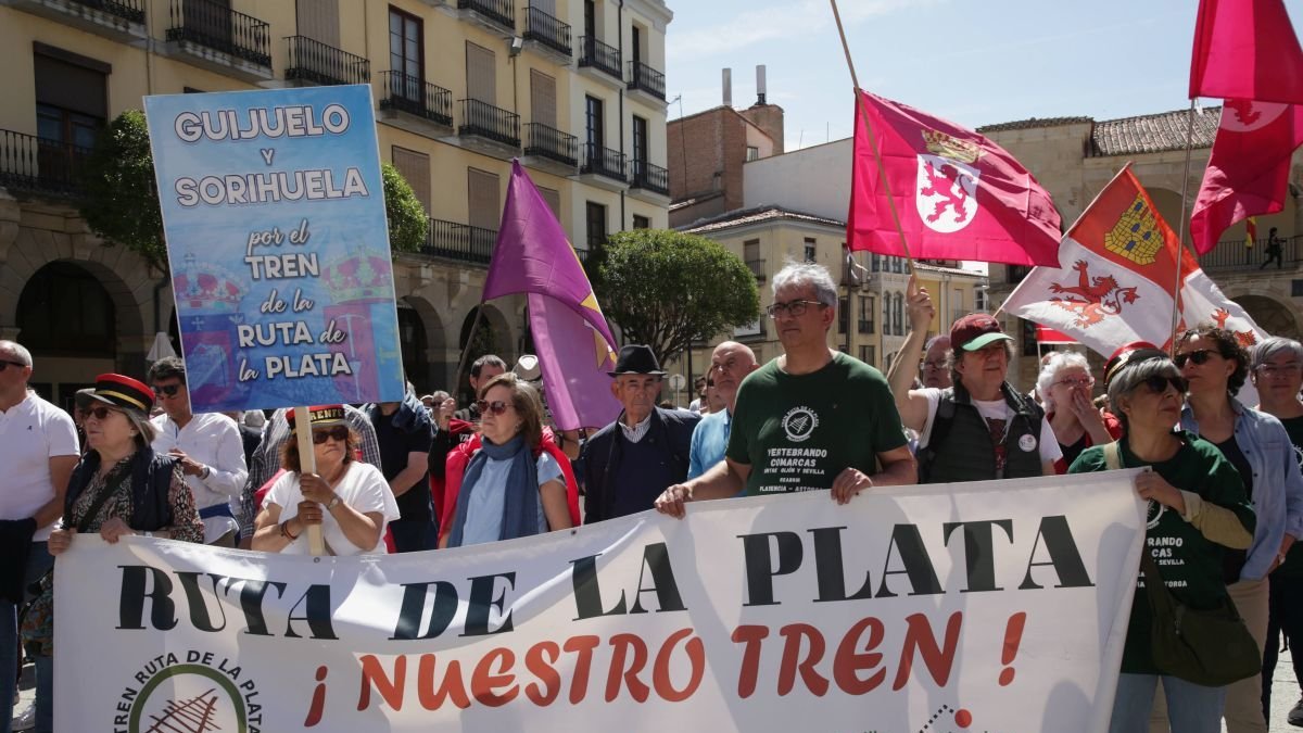 Imagen de una protesta por la Ruta de la Plata.