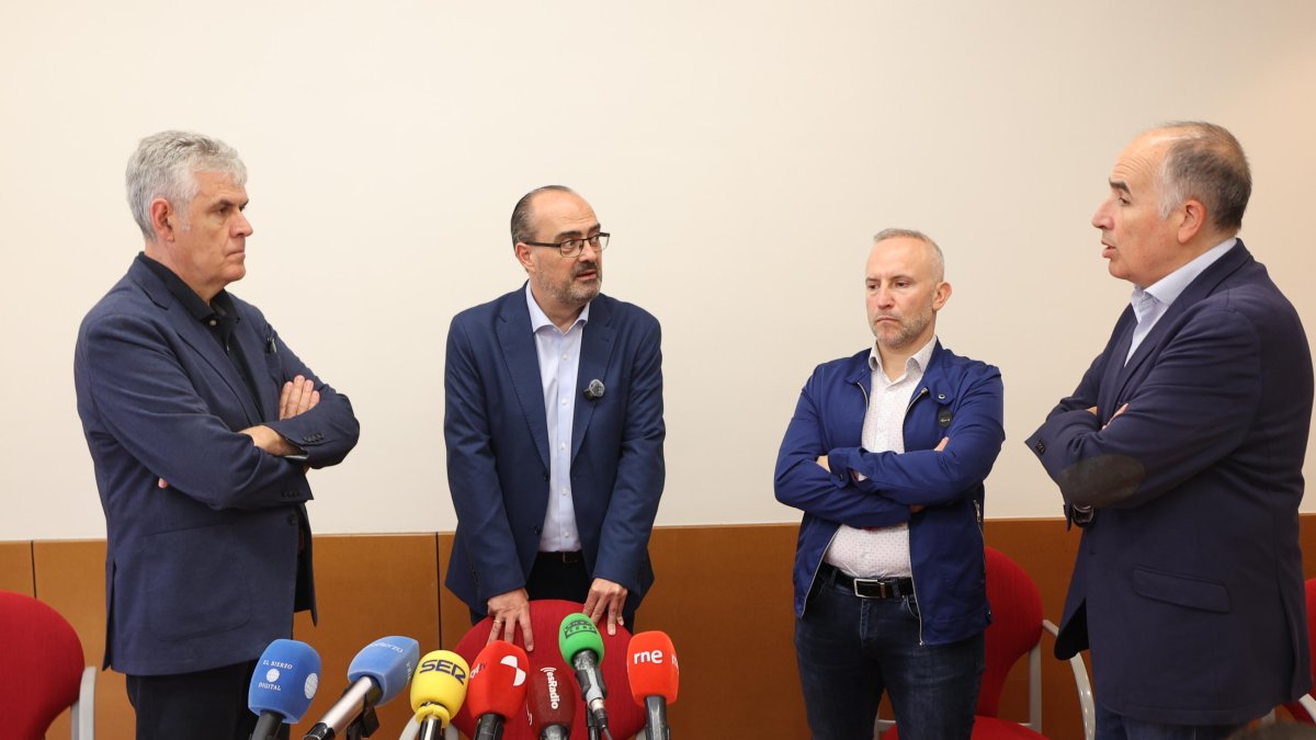 Jorge Vega, Marco Morala, Jorge Martínez  y Francisco Balado en la presentación