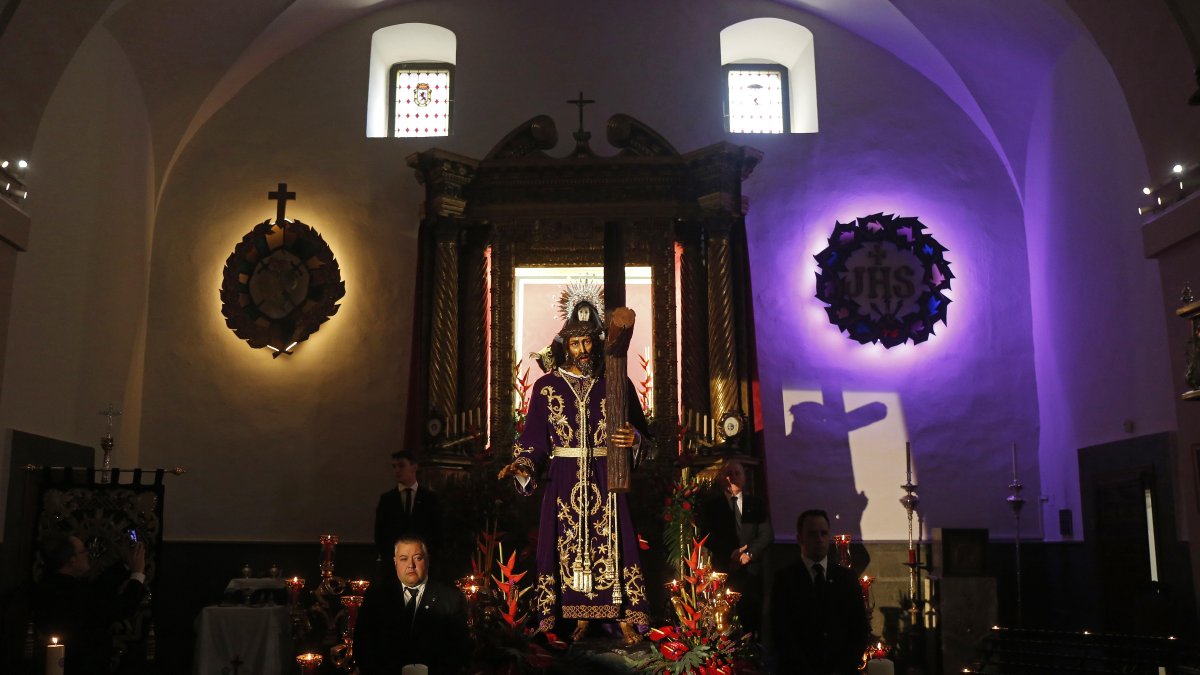 La imagen del Nazareno en la capilla de Santa Nonia.