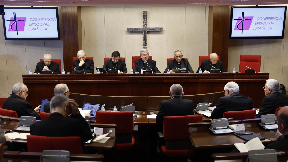 `Plenario de los obispos durante una reunión reciente.