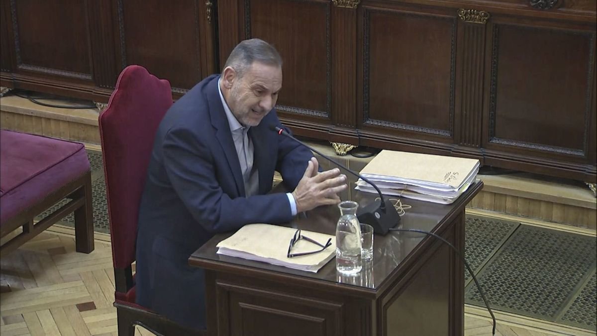 José Luis Ábalos durante su declaración, este lunes.