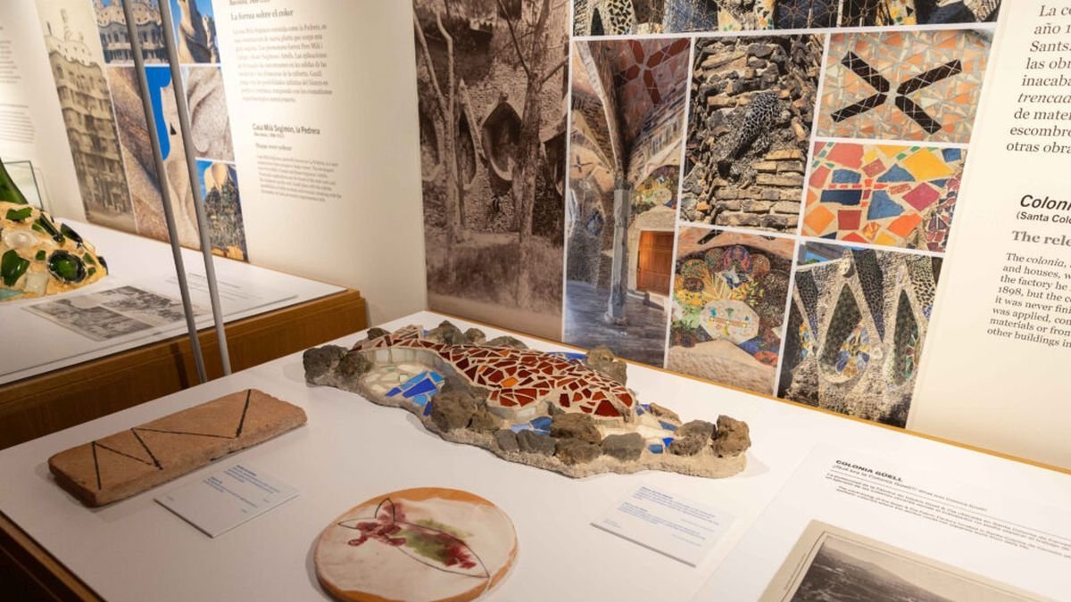 Parte de la exposición 'Gaudí y el trencadís'.