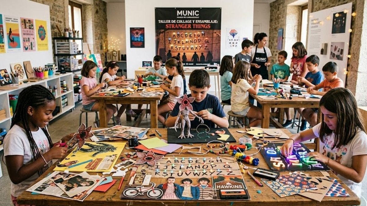 Uno de los talleres didácticos del Munic en Carracedelo.