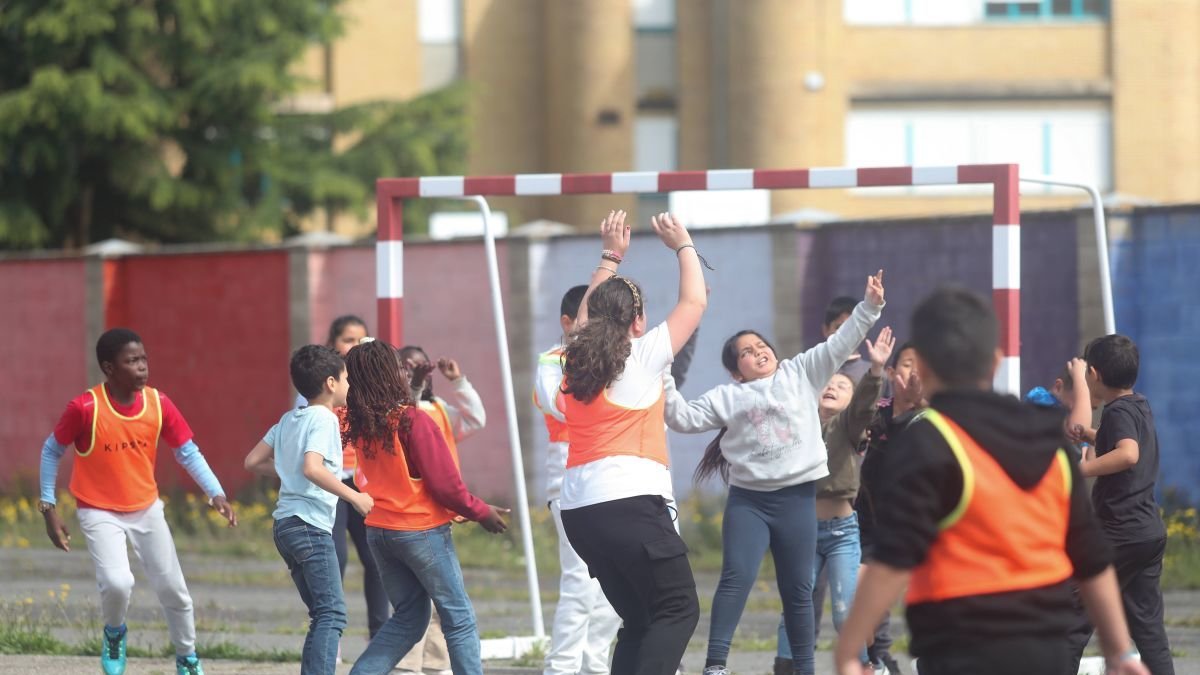 Un partido colpbol en el Lope de Vega.