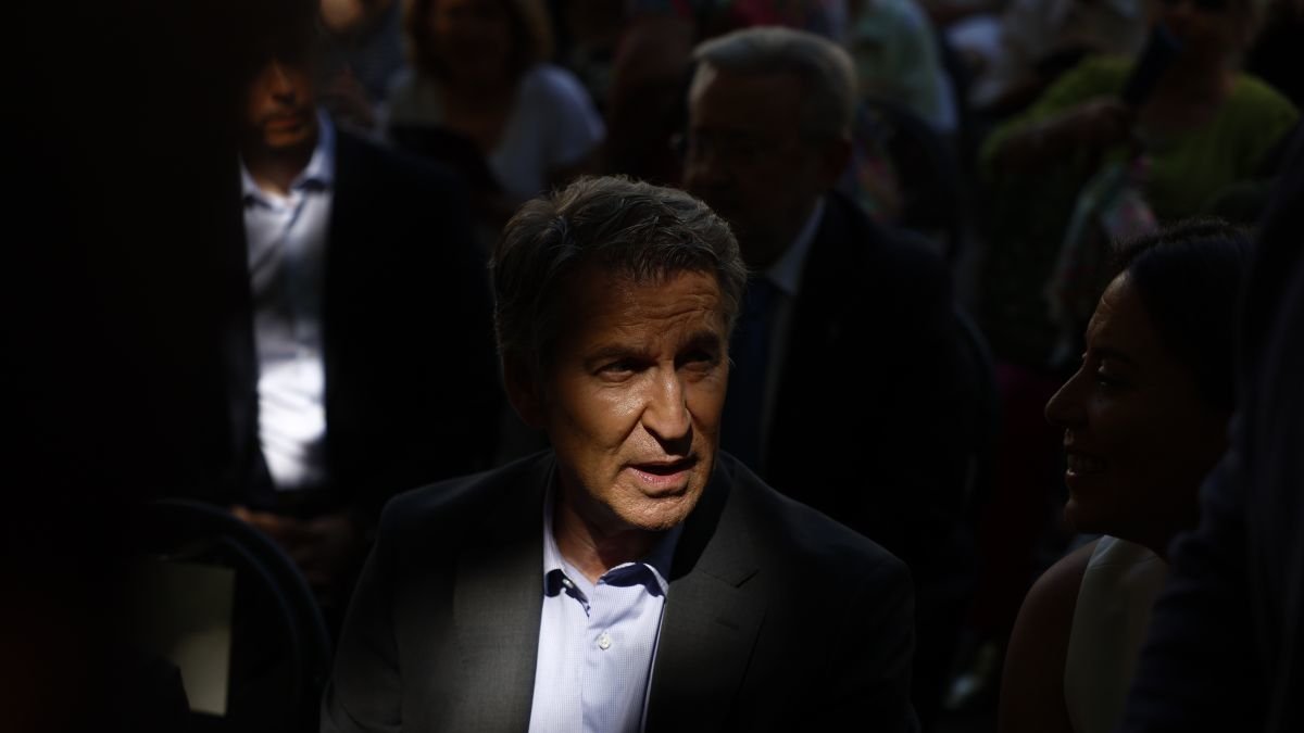 Feijóo en un acto con motivo del 3º aniversario de las elecciones municipales y autonómicas, el jueves.