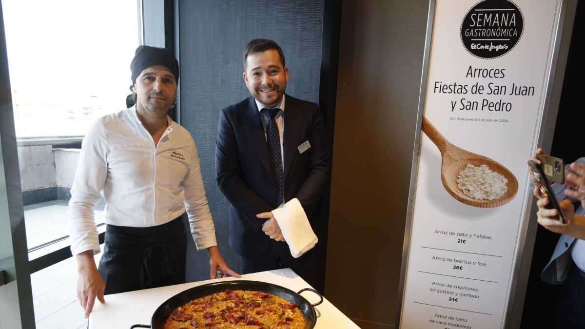 El chef Miguel y Joaquín, jefe de hostelería de El Corte Inglés.