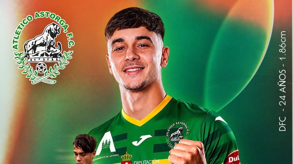 Jesús Palomeque, segundo refuerzo del Atlético Astorga para la temporada 2026-27.
