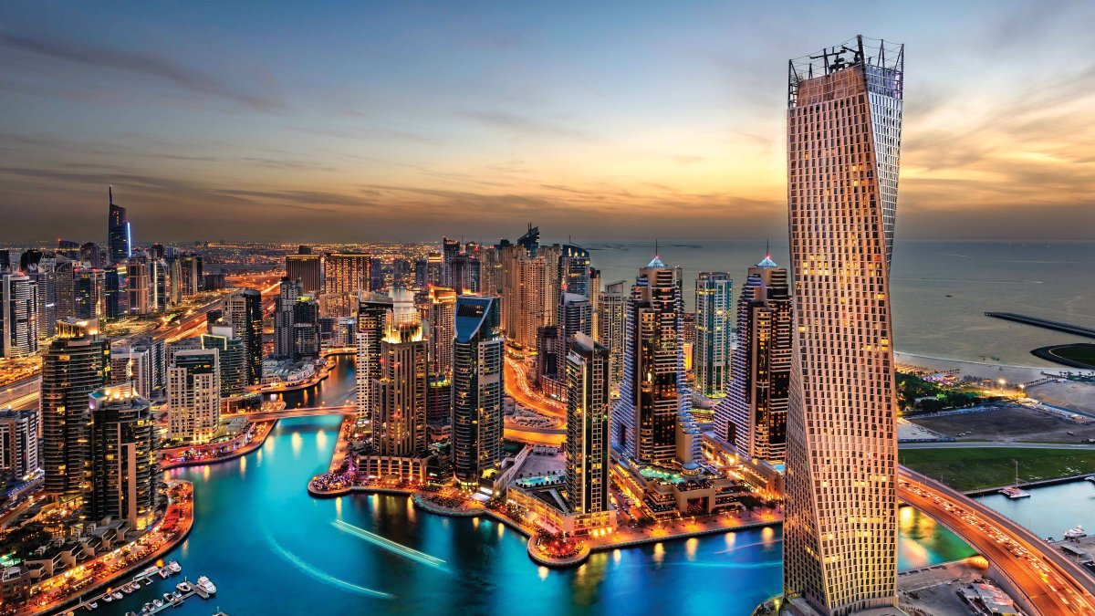 Imagen aérea de Dubai.