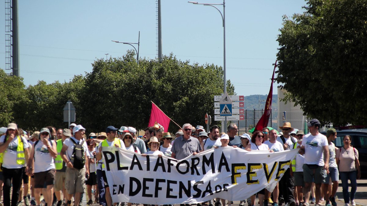 Tramo final de la marcha sobre la estación de Matallana