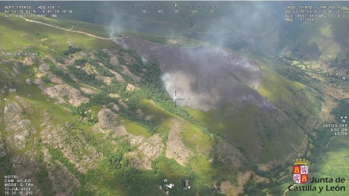 Imagen del incendio de Guímara.