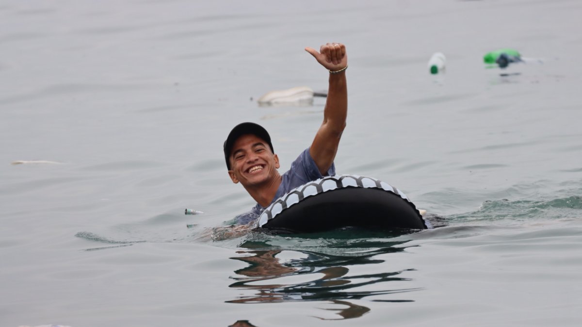 Un inmigrante llegado a Ceuta.