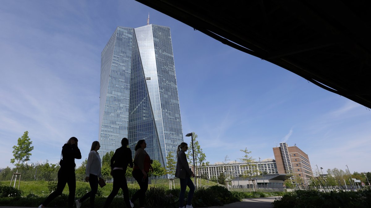 Vista de la sede del Banco Central Europeo (BCE) en Frankfurt.