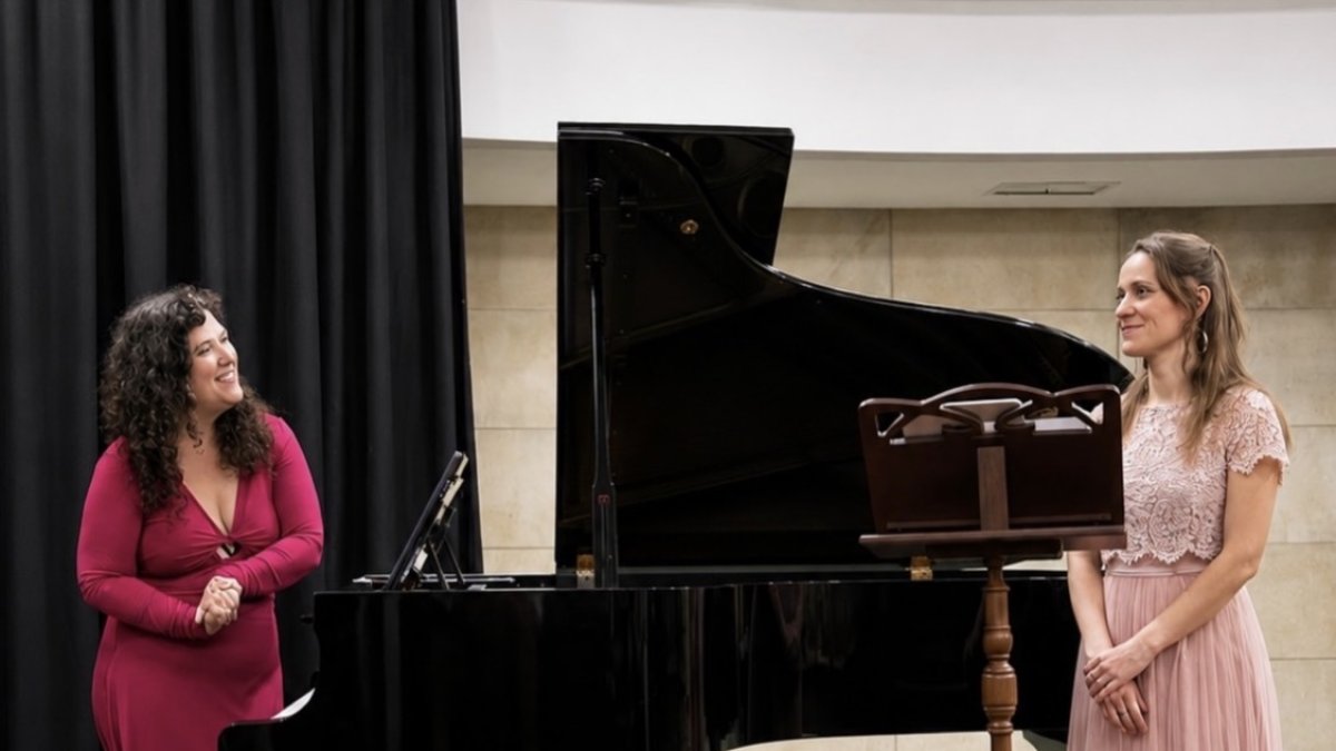 La fortepianista española Laura Granero y la soprano francesa Jeanne-Marie Lelièvre.