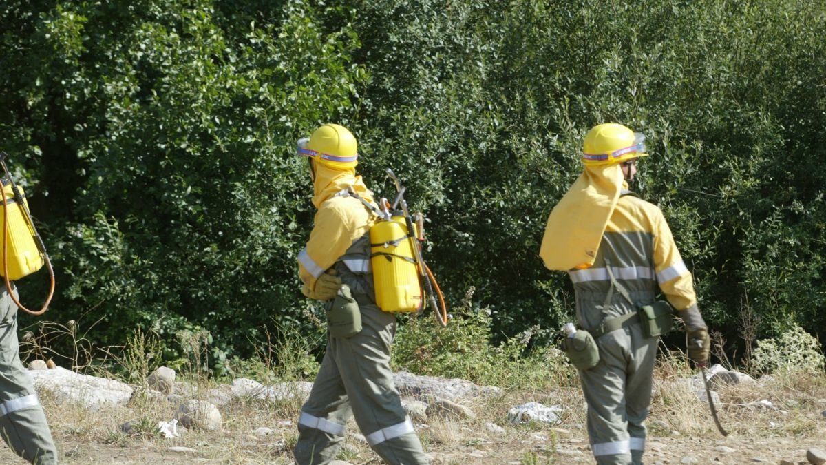 El monte berciano se refuerza con una cuadrilla de siete bomberos forestales