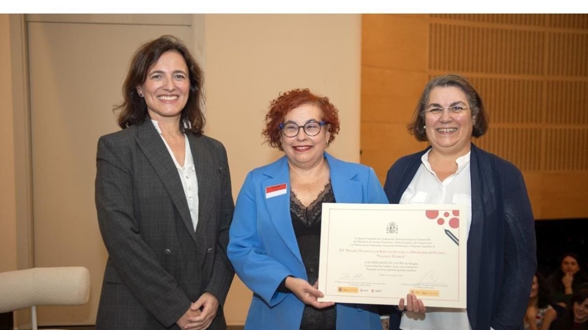 Sahagún lleva su compromiso solidario a los premios nacionales de educación