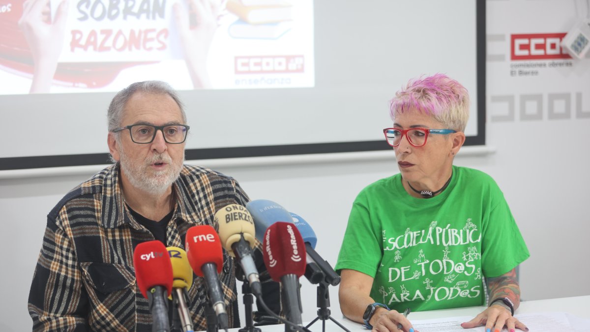 UGT y CCOO denuncian la falta de recursos educativos en el Bierzo y llaman a la huelga del 4N