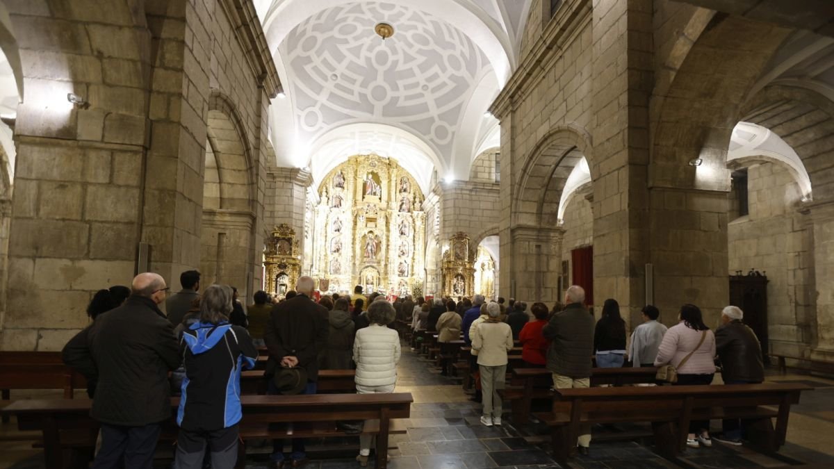 Un momento de la misa de ayer.