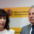 La ministra de Igualdad, Ana Redondo, junto al delegado del Gobierno en la comunidad, Nicanor Sen, esre sábado.