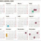 Calendario laboral de la ciudad de León para 2025.