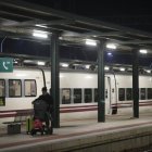 Andenes de la estación provisional de León.