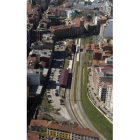 Vista aérea de la estación de Feve, que será integrada