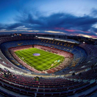 El Camp Nou antes del encuentro del Barcelona contra el Leganés. ALEJANDRO GARCÍA
