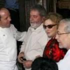 Lula y su esposa, a la salida del restaurante Cándido