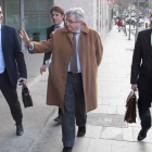 Álvarez, Pérez Robla, Menéndez y  Sánchez Macias, consejeros de Banco Caja España-Duero, ayer en Madrid.