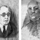 Retratos de Manuel Azaña y del general Primo de Rivera