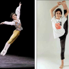 Imagen de la coreografía con la que Jorge García Lamelas participó en el YAGP. Derecha, cuando protagonizó ‘Billy Elliot’. DL