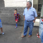 La mujer de Segundo Porto, Ana Pereira, con sus dos hijos, el suegro de José Araújo y Ana Belén Fernández, esposa de Basalo.