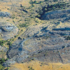 Vista aérea del asentamiento en donde se realizará la excavación arqueológica.
