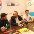Ángel Gallego, Gerardo Álvarez Courel y Daniel Franco. L. DE LA MATA