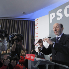 Rubalcaba, durante su intervención en un acto en el Círculo de Bellas Artes de Madrid.