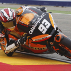 Marc Márquez volvio a dar una lección de pilotaje ayer en el Gran Premio de Aragón.