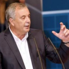 Pachi Vázquez, durante su discurso en el congreso extraordinario